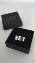 Load image into Gallery viewer, 925 Midweight Hammered Texture Sterling Silver Mens Ring Inside Eco Friendly Jewellery Box.