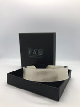 Load image into Gallery viewer, Handmade 925 Sterling Silver Cuff Bracelet Shimmer Texture Sat Upon Black Jewellery Box.