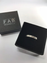 Load image into Gallery viewer, 925 Sterling Silver Linear Ladies Stacker Ring In Supplied Jewellery Box.