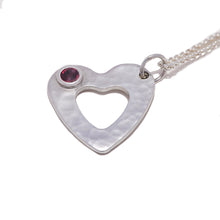 Load image into Gallery viewer, Love Heart - Ladies&#39; Sterling Silver Gemstone Pendant &amp; Chain