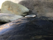 Load image into Gallery viewer, Sparkle Sterling Silver Wire Hammered Texture Ladies&#39; Ring On Top Of Rocks Sennen Beach Cornwall U.K.