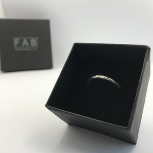 Sparkle Sterling Silver Wire Ring 925 In Black FAB Jewellery Box.