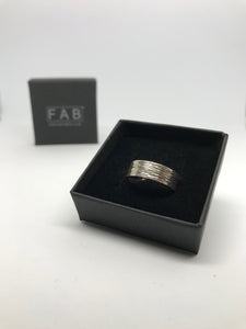 925 Sterling Silver Handmade Hammered Style Woven Ladies Ring Inside Jewellery  Box.