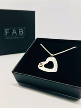 Load image into Gallery viewer, Handmade Heart Sterling Silver 925 Pendant Chain With Ruby Gemstone Displayed In Its Jewellery Box.