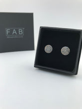 Load image into Gallery viewer, Sterling Silver Handmade Retro 70&#39;s Flower Power Stud Earrings Medium