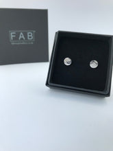 Load image into Gallery viewer, Small Etched Flat Swirl Stud Earring 925 Sterling Handmade