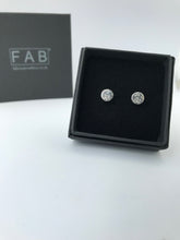 Load image into Gallery viewer, Sterling Silver Handmade Retro 70&#39;s Flower Power Stud Earrings Small