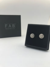 Load image into Gallery viewer, Handmade Sterling Silver Stud Earrings Threads 925 Medium