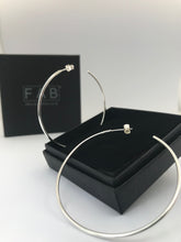 Load image into Gallery viewer, Handmade Hoops Solid Sterling Silver Earrings 1.5mm Wire Large