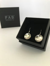 Load image into Gallery viewer, Handmade Linear Drop Earrings Made In 925 Sterling Silver Displayed In Black Jewellery Box.